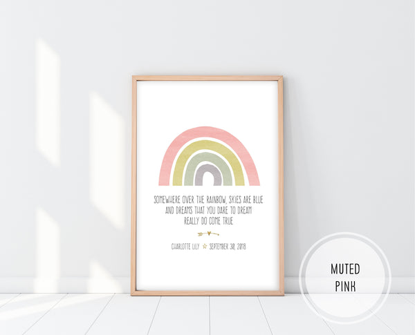 Rainbow Baby Gifts | Somewhere Over The Rainbow Print | Ollie + Hank