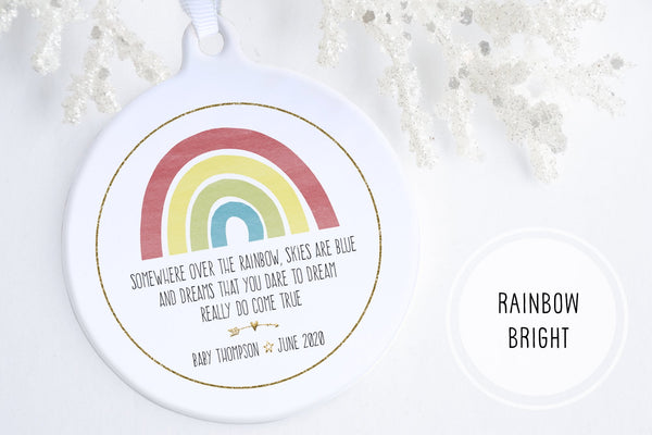 Rainbow Baby First Christmas Ornament | Rainbow Baby Ornament | Ollie + Hank
