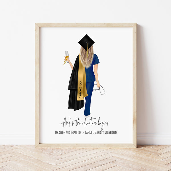 RN Graduation Gift | Nurse Wall Art | Ollie + Hank