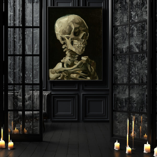 Dark Academia Wall Art | Skeleton Painting | Ollie + Hank