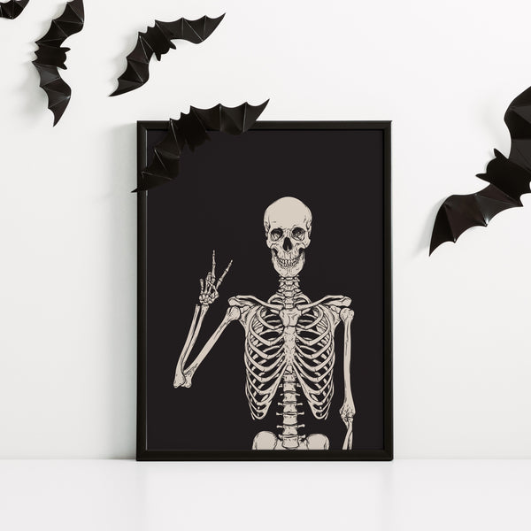 Skeleton Print | Skeleton Wall Art | Ollie + Hank