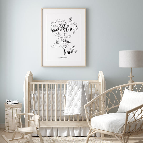 Winnie The Pooh Prints With Quotes | Sometimes The Smallest Things Print | Ollie + Hank