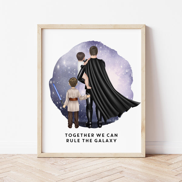 Star Wars Fathers Day | Best Dad In The Galaxy Print | Ollie + Hank