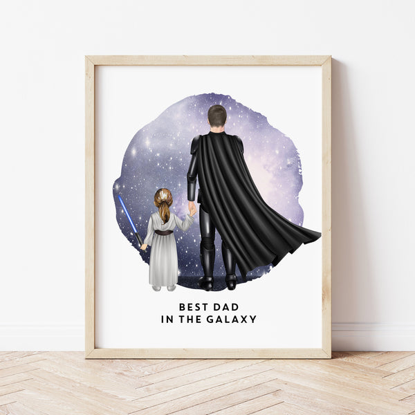 Star Wars Fathers Day Gifts | | Best Dad In The Galaxy Print | Ollie + Hank