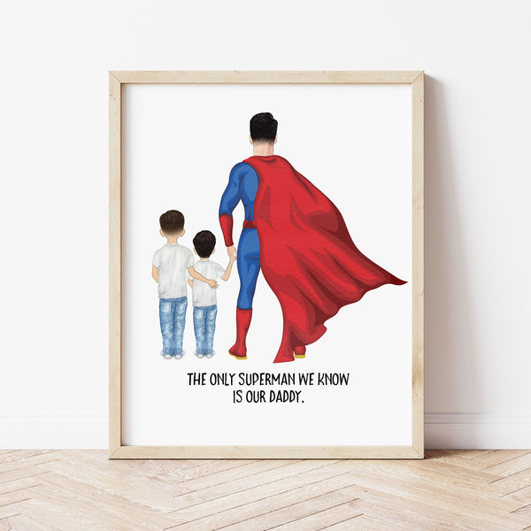 Father's Day Gift From Kids | Superhero Daddy | Ollie + Hank
