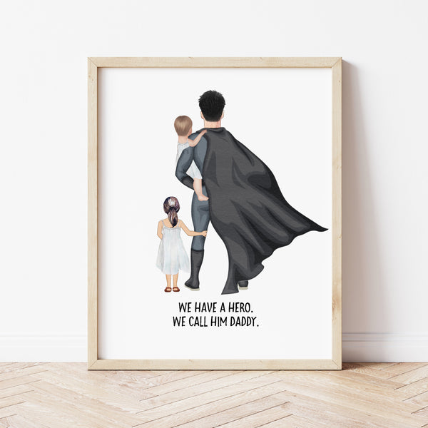 Superhero Gift For Dad | Father's Day Gift From Kids | Ollie + Hank