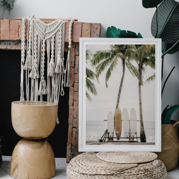 Surfboard Wall Art | Surfboards On The Beach | Ollie + Hank