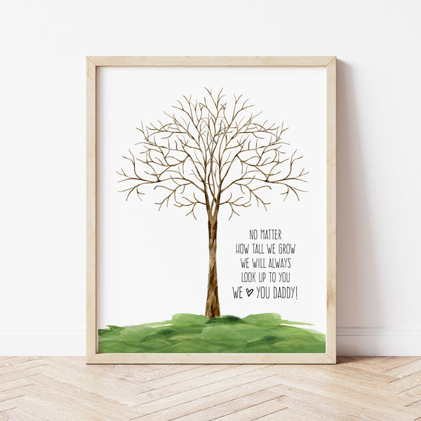 Tree Handprint Art | No Matter How Tall I Grow Print | Ollie + Hank