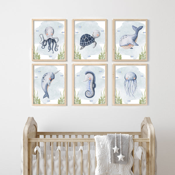 Nautical Nursery Decor | Under The Sea Wall Art | Ollie + Hank
