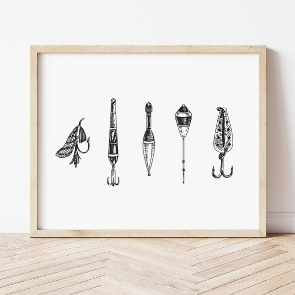 Fishing Wall Art | Vintage Fly Fishing Print | Ollie + Hank