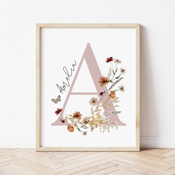 Wildflower Nursery Decor | Little Wildflower Print | Ollie + Hank