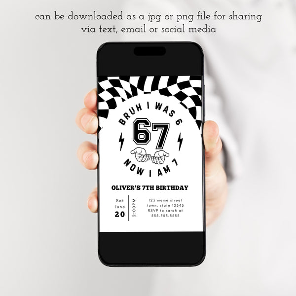 Six Seven Birthday Theme | 6 7 Birthday Invitation | Ollie + Hank