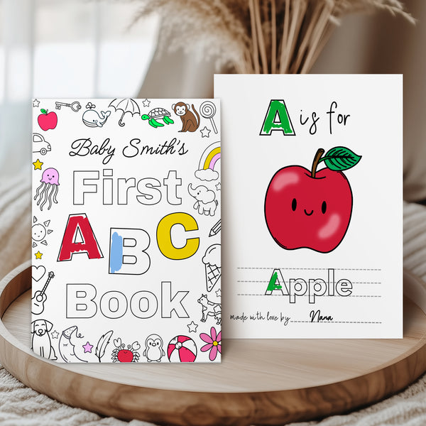 ABC Coloring Book | Baby Shower Activity | Ollie + Hank