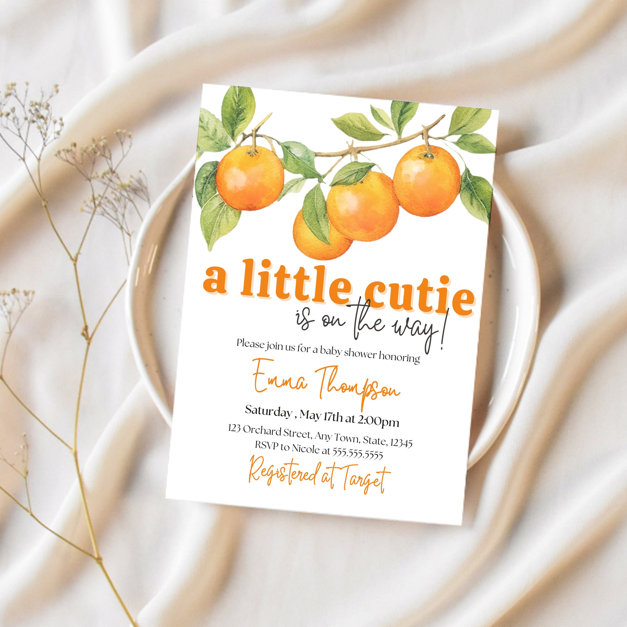 A Little Cutie Is On The Way | Little Cutie Baby Shower | Ollie + Hank