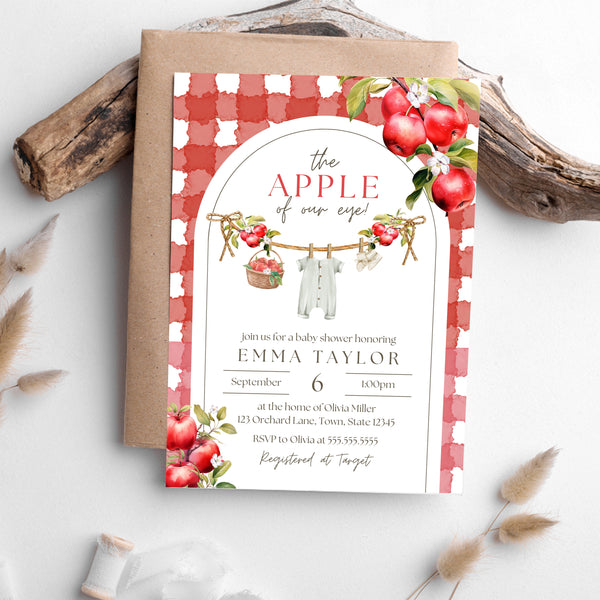 Fall Baby Shower Invitations | Apple Of Our Eye | Ollie + Hank