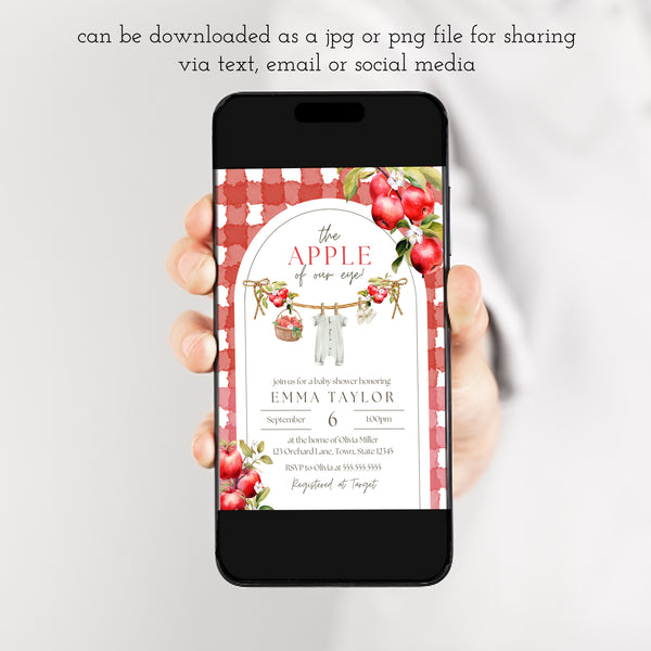 Fall Baby Shower Invitations | Apple Of Our Eye | Ollie + Hank