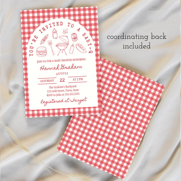 BBQ Baby Shower Invite | Baby Q | Ollie + Hank