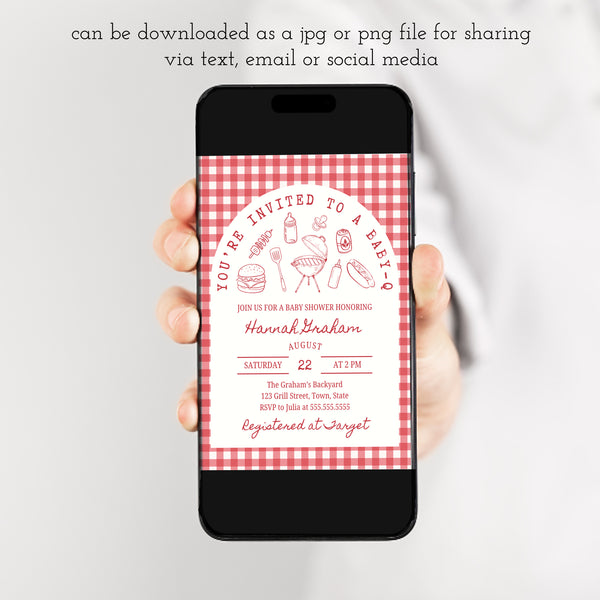 BBQ Baby Shower Invite | Baby Q | Ollie + Hank