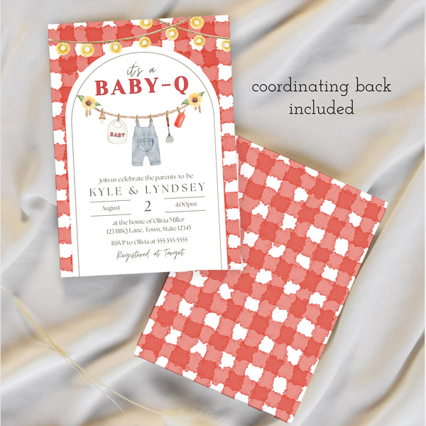 BBQ Baby Shower | Baby Q Invitations | Ollie + Hank