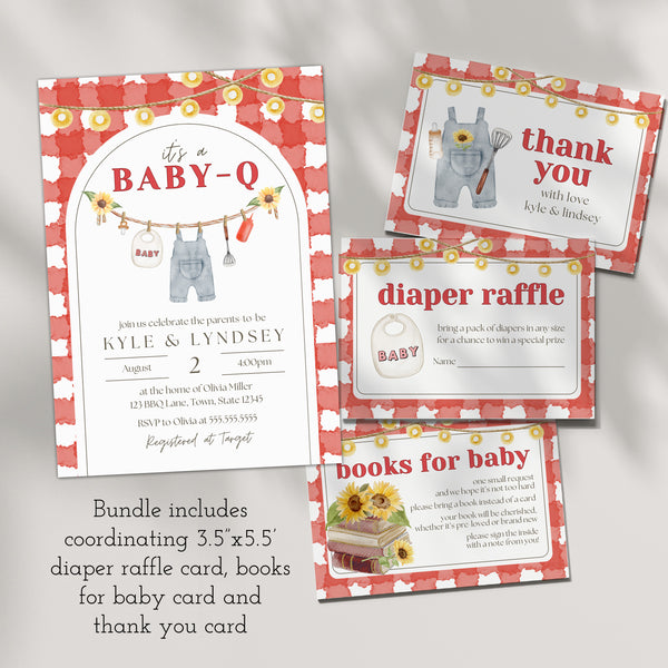 BBQ Baby Shower | Baby Q Invitations | Ollie + Hank
