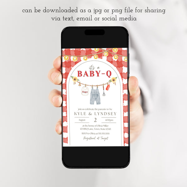 BBQ Baby Shower | Baby Q Invitations | Ollie + Hank