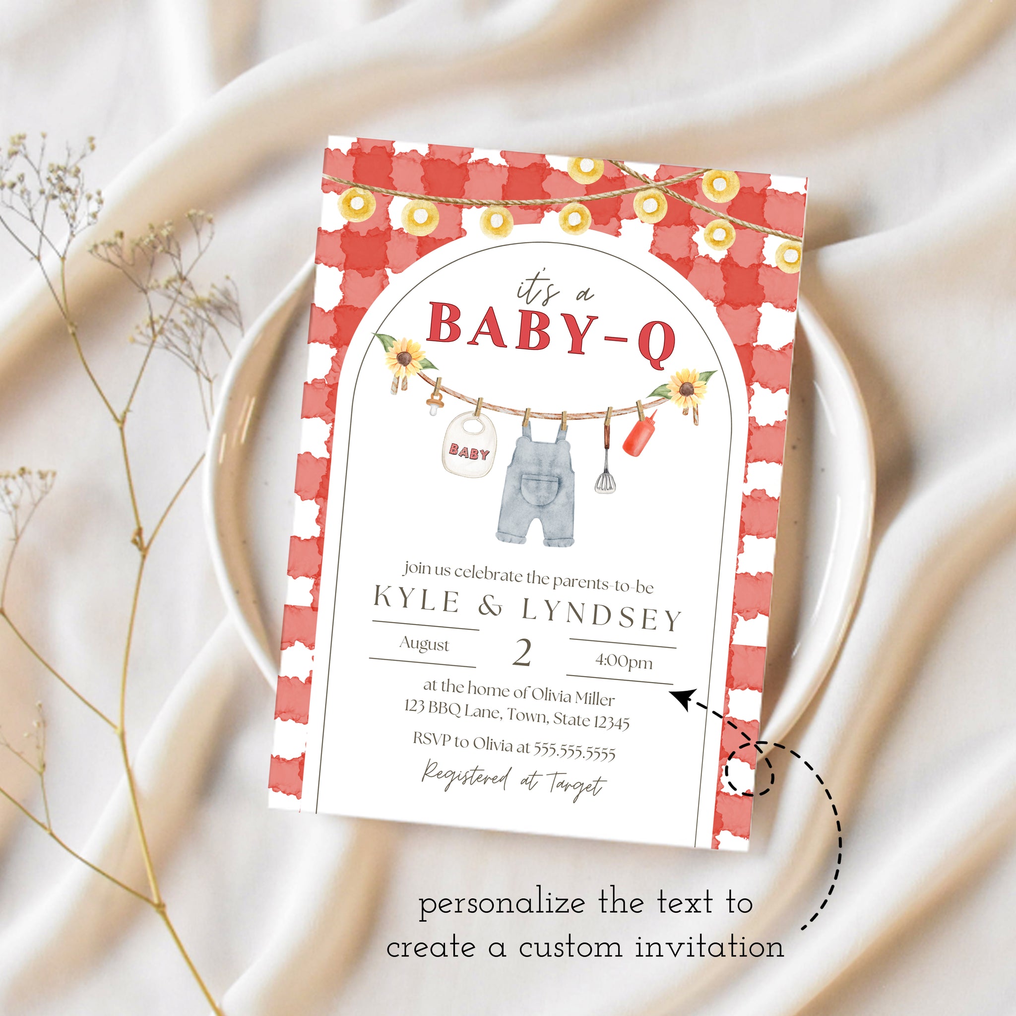 Baby BBQ Invitation Template, Printable Couple Baby Q Barbeque Shower  Gender Neutral Boy Girl, image size:2048x2048