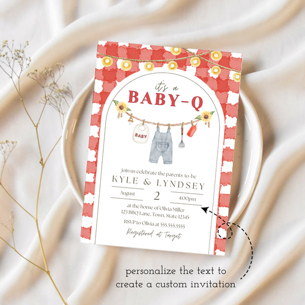 BBQ Baby Shower | Baby Q Invitations | Ollie + Hank