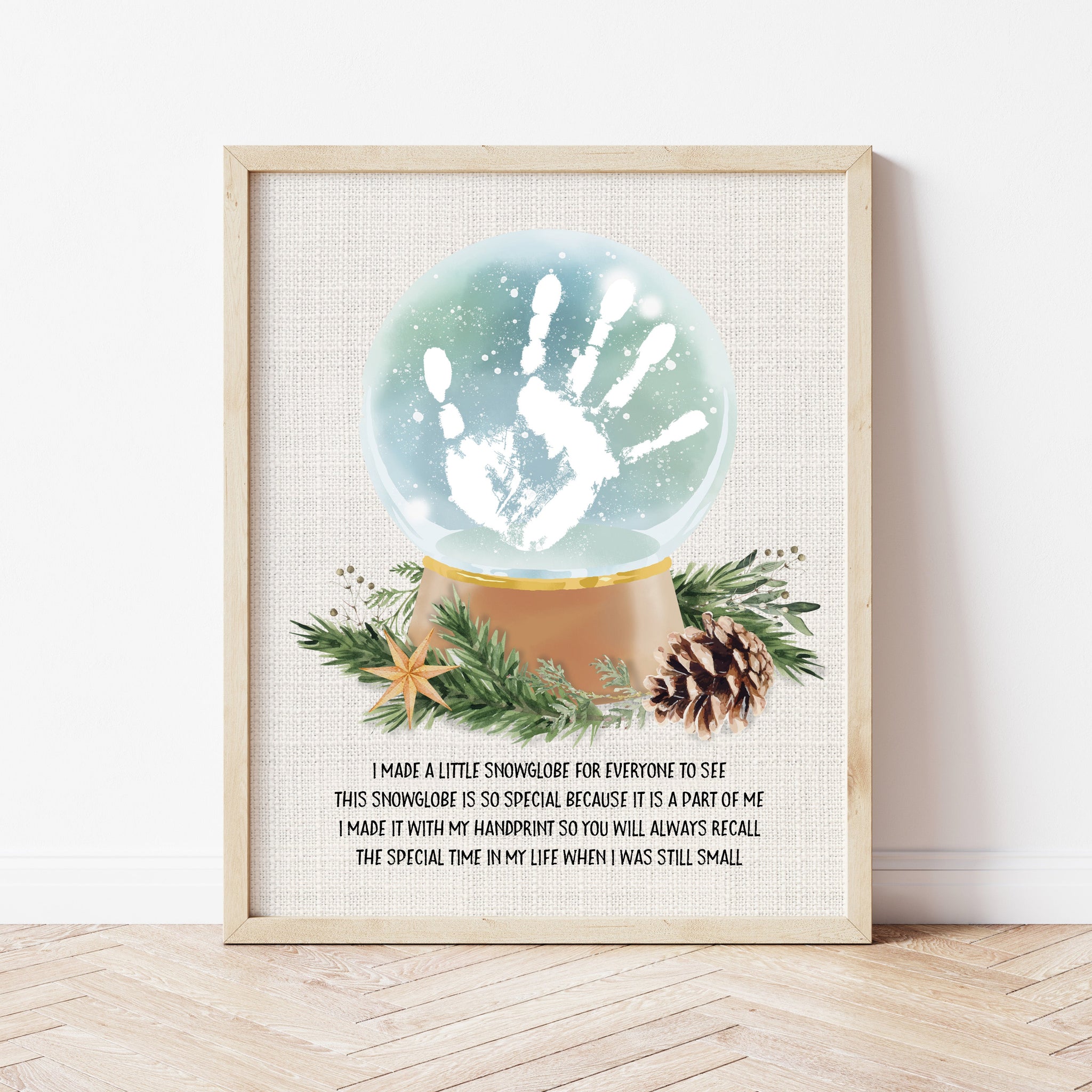 Baby's First Christmas Crafts | Handprint Snowglobe | Ollie + Hank