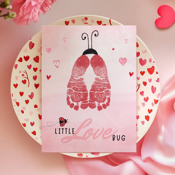 Valentine Footprint Art | Baby's First Valentines Day | Ollie + Hank