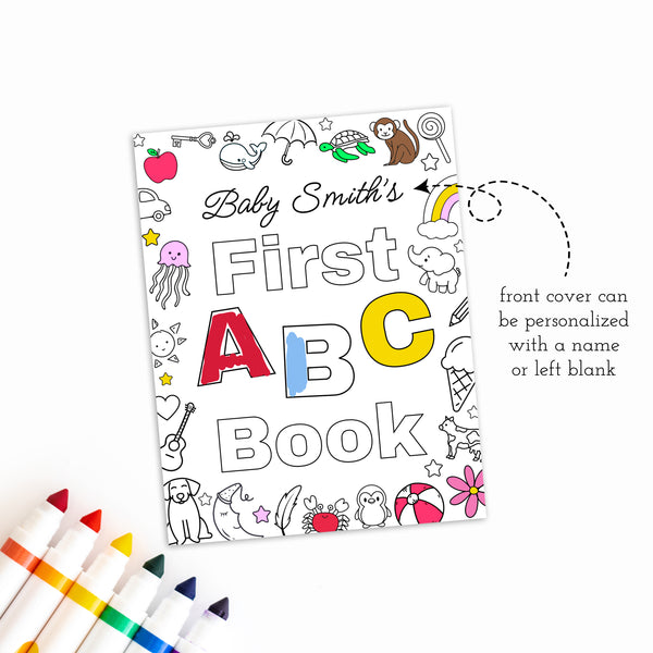 ABC Coloring Book | Baby Shower Activity | Ollie + Hank