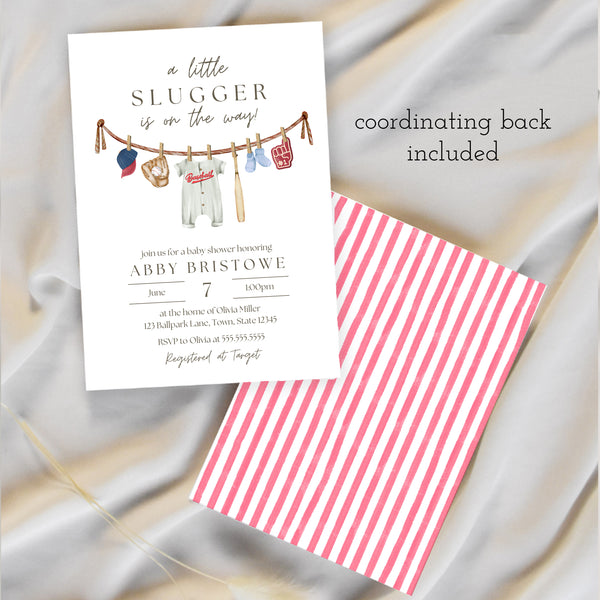Baseball Baby Shower Invite | Baseball Baby Shower | Ollie + Hank