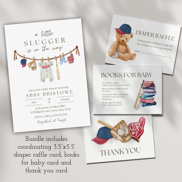 Baseball Baby Shower Invite | Baseball Baby Shower | Ollie + Hank
