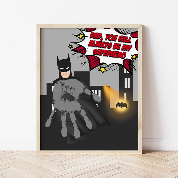 Batman Craft | Superhero Handprint Art | Ollie + Hank