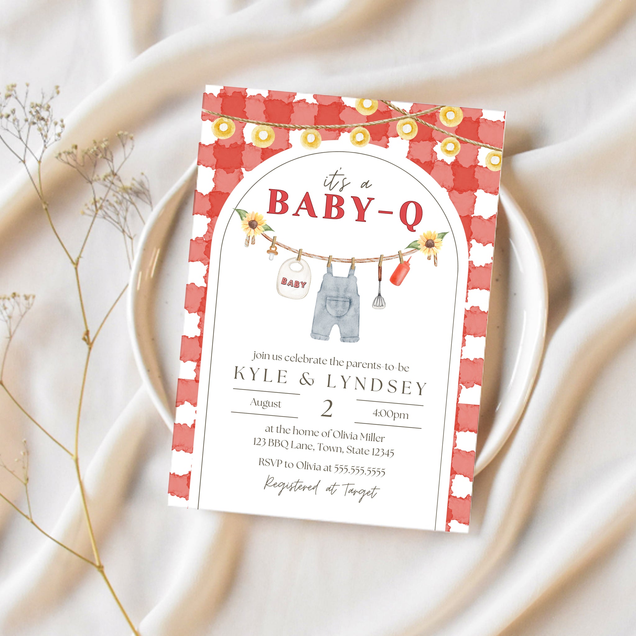 BBQ Baby Shower | Baby Q Invitations | Ollie + Hank