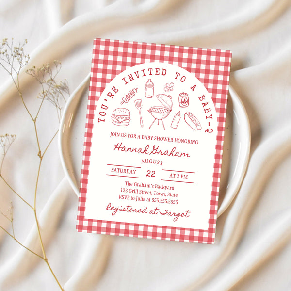 BBQ Baby Shower Invite | Baby Q | Ollie + Hank