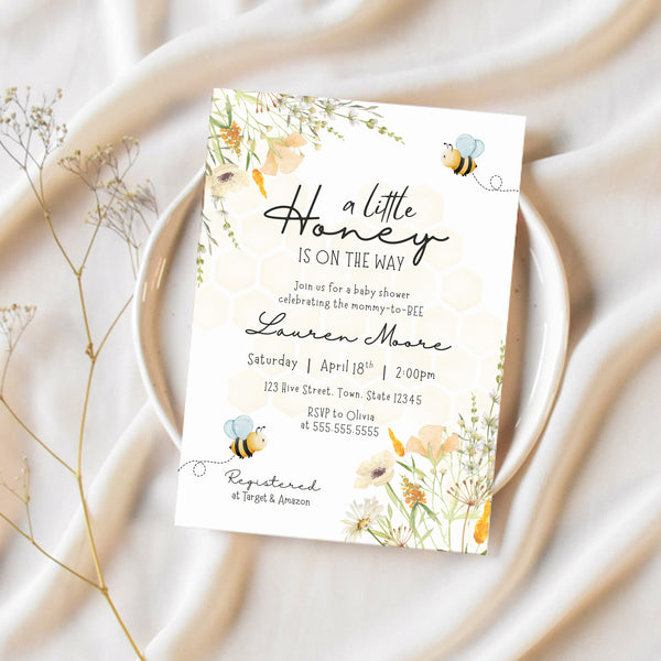 Bee Baby Shower Invitation | Mommy To Bee Baby Shower | Ollie + Hank