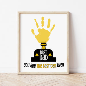 Best Dad Award | Handprint Art For Father's Day | Ollie + Hank