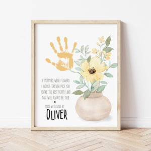 Birthday Gift For Mom From Toddler | Flower Handprint Craft | Ollie + Hank