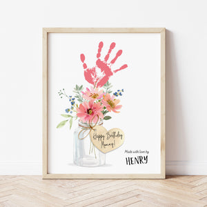 Handprint Birthday Art | Craft For Mom Birthday | Ollie + Hank