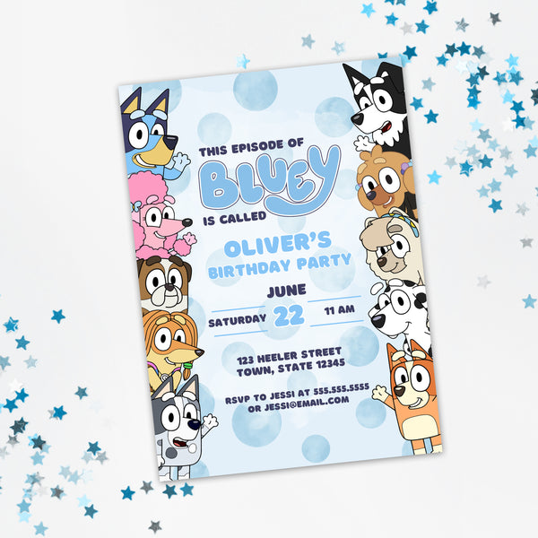 Bluey Birthday Invitation | Bluey Birthday Party | Ollie + Hank