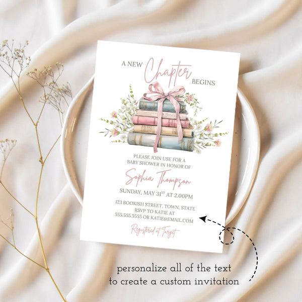Storybook Baby Shower Invitations | Book Themed Baby Shower | Ollie + Hank