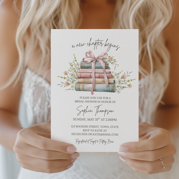 A New Chapter Begins Bridal Shower | Book Themed Bridal Shower | Ollie + Hank