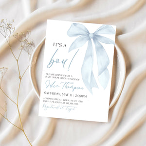 Boy Baby Shower Invitation | It's A Boy Baby Shower | Ollie + Hank