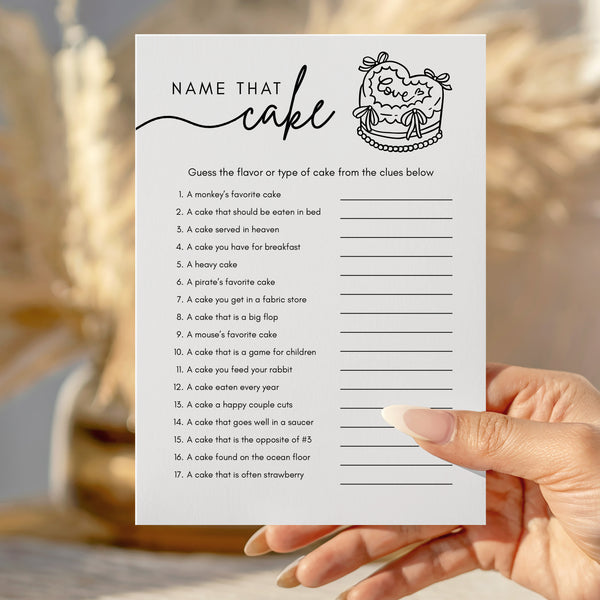 Name That Cake Game | Bridal Shower Game Printable | Ollie + Hank