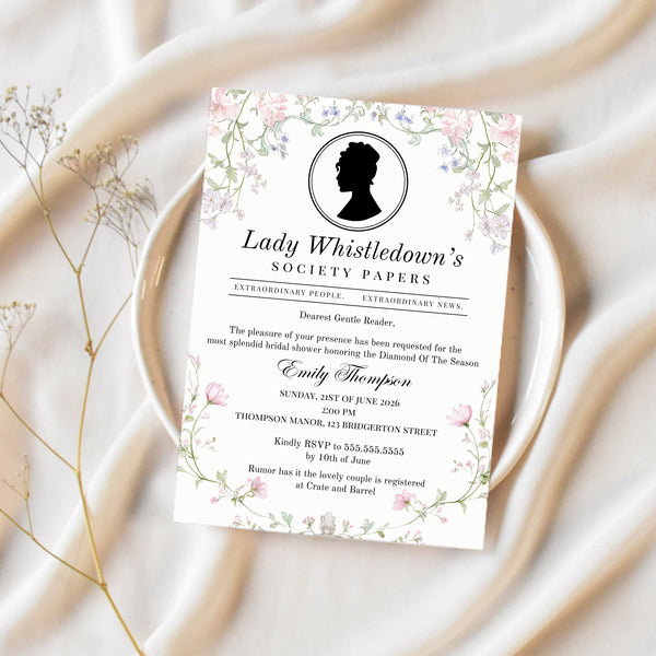 Bridgerton Bridal Shower | Bridgerton Invitation | Ollie + Hank