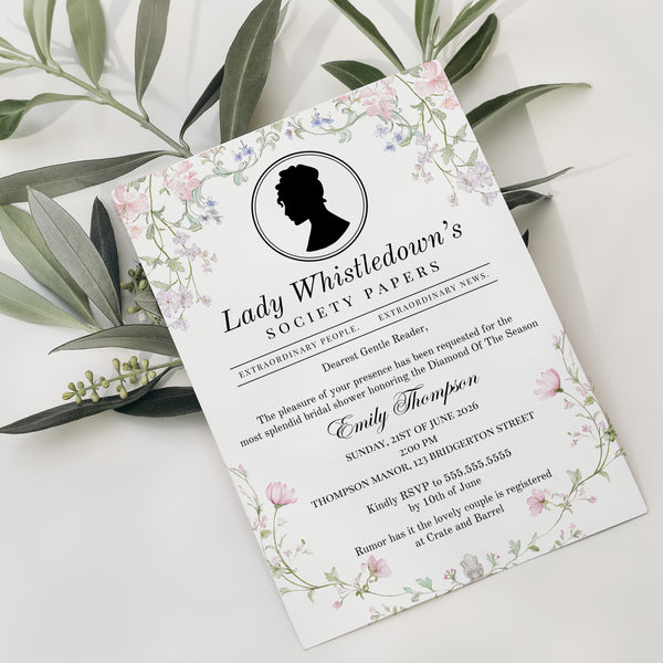 Bridgerton Bridal Shower | Bridgerton Invitation | Ollie + Hank