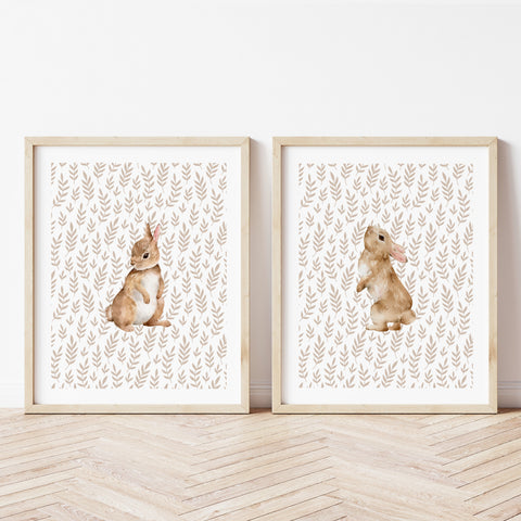 Bunny Nursery Prints | Bunny Nursery Wall Art