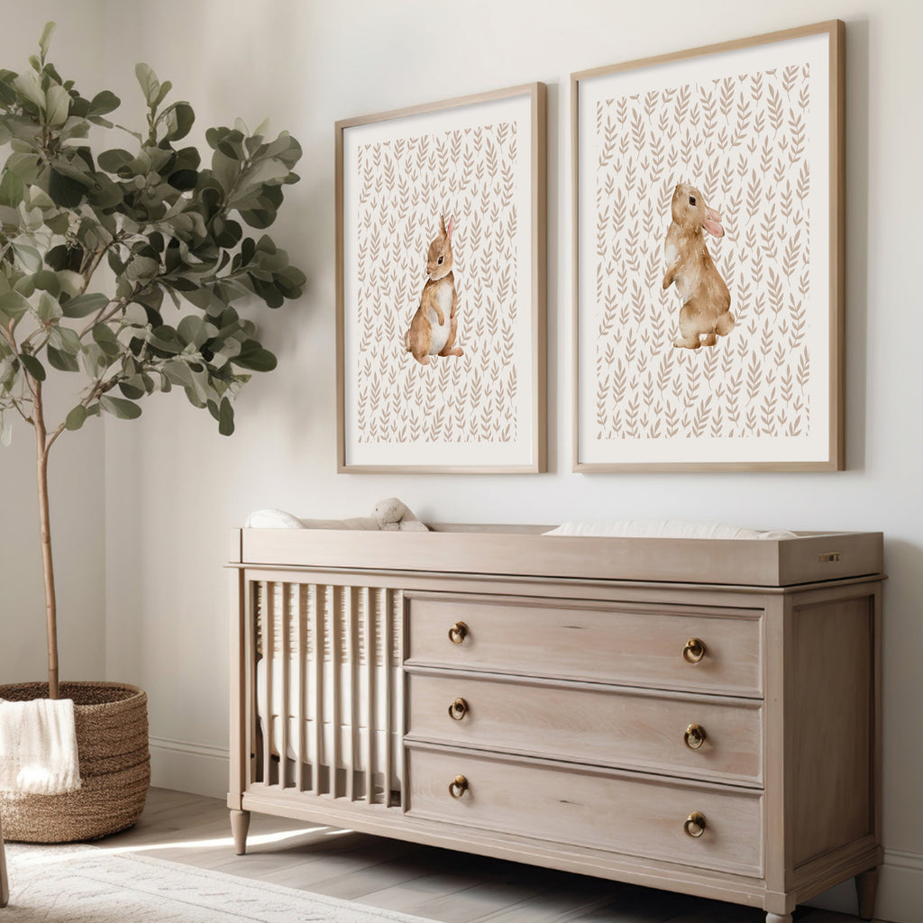 Bunny Nursery Prints | Bunny Nursery Wall Art