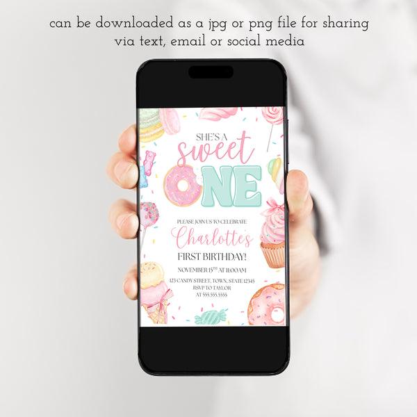 Sweet One Birthday Invitations | Candy Birthday Theme | Ollie + Hank