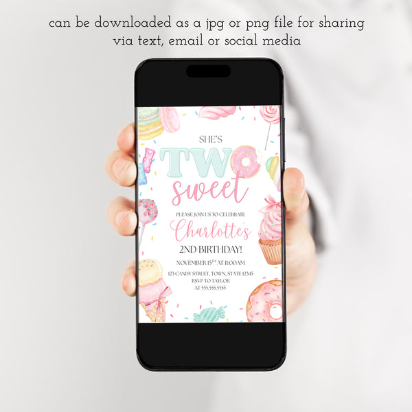 Two Sweet Birthday Invitations | Candy Birthday Theme | Ollie + Hank